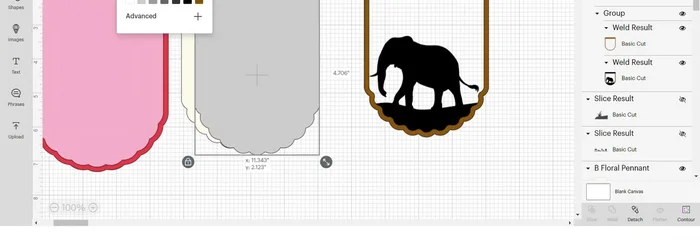 Duplicate the first banner part, change to gray (acetate), and arrange. Change colors.