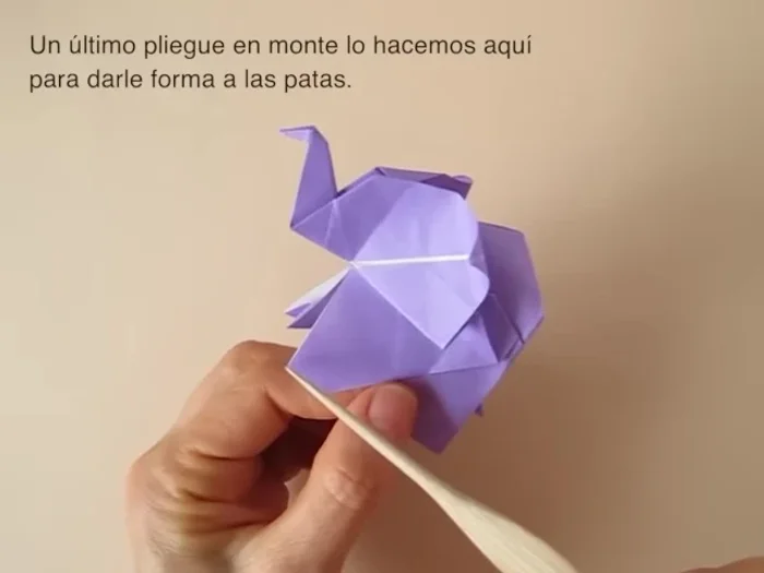 Create a mountain fold to define the legs.