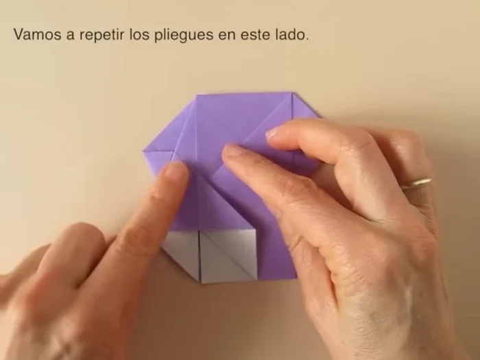 Repeat on the other side. Fold to align edges and collapse.