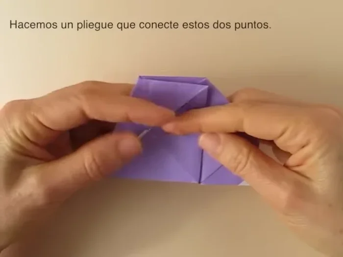 Fold to connect points to form the legs, aligning the folds.