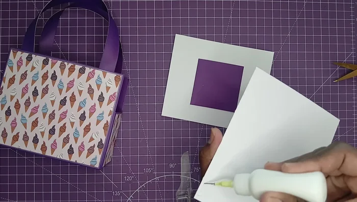 Finish lining the inside of the bag for a clean finish.