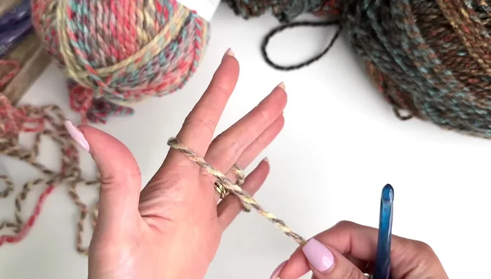 Chain two. Work three more trebles in the ring.