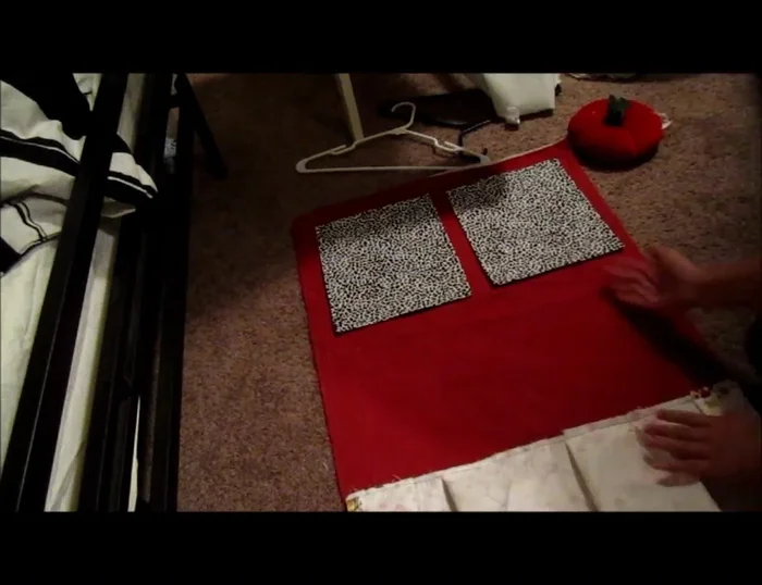 Topstitch the bottom of the pleated pockets for a cleaner look (optional).