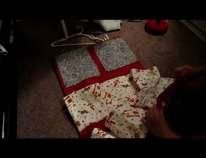 Close the opening by hand or machine stitching.