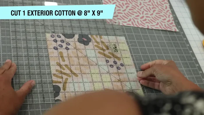 Fuse Batting: Fuse the light fusible batting to the wrong side of the exterior fabric using an iron.