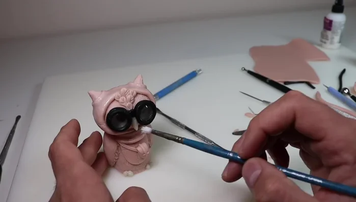 Bake the owl and allow it to cool completely.