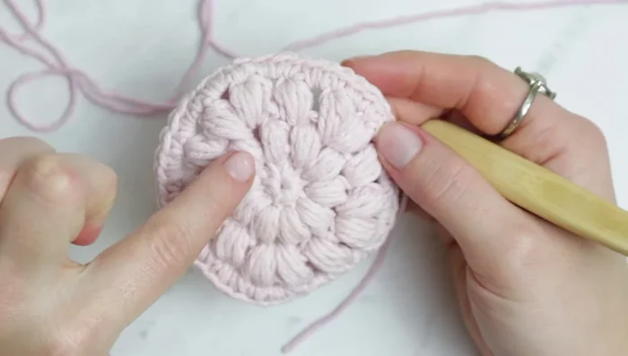 Finish with a single crochet row.