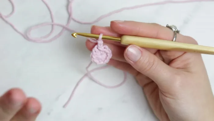 Finish with a single crochet row.