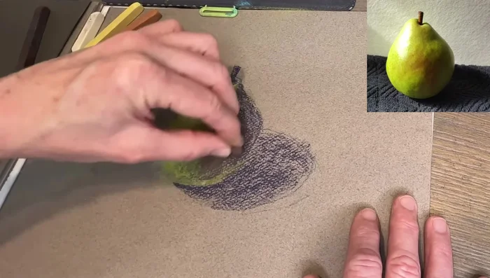 Use a rusty color to blend the light and dark tones, softening edges further.