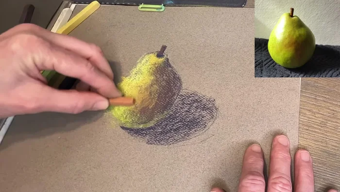 Use a rusty color to blend the light and dark tones, softening edges further.