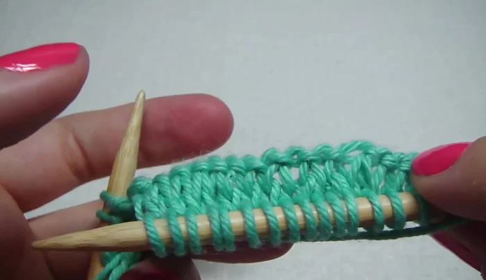 Repeat rows 1 and 2 for 10 rows using your first color.