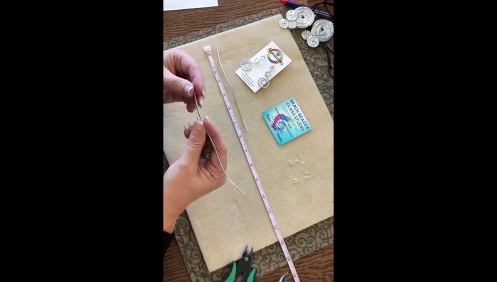 Cut two 6-inch pieces of aluminum wire for the earrings. Remove any kinks and flush cut the ends.