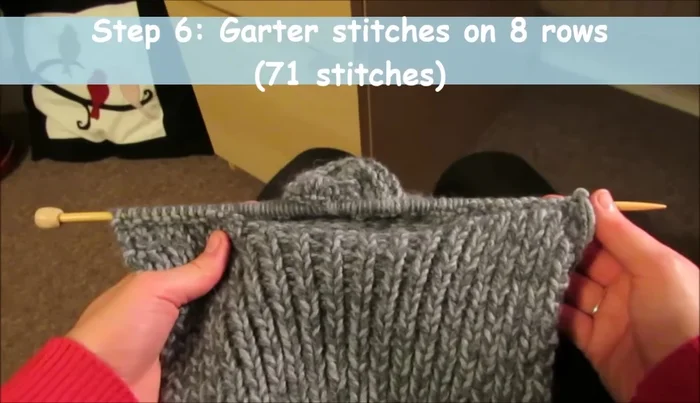 Work 8 rows in garter stitch.