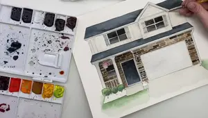 Freehand Watercolor House Painting Tutorial: A Step-by-Step Guide