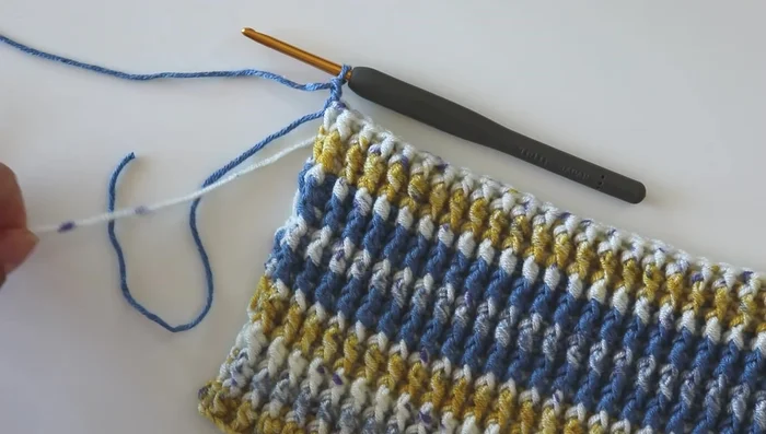 Fasten off, leaving a long tail.