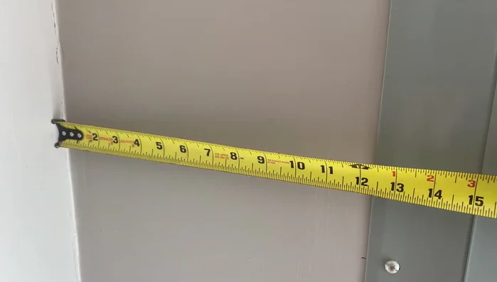 Determine shelf placement and measure the diagonal distance across the corner to find the shelf length. Mark your desired shelf heights.