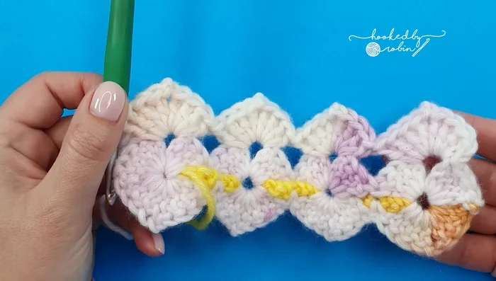 Repeat steps 14-16 until the desired length is reached.