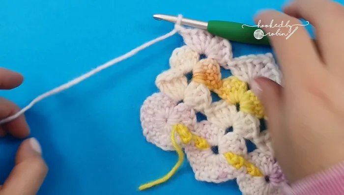 Chain 1, cut yarn, and weave in ends.