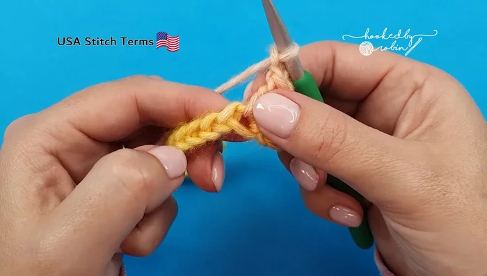 Work four more double crochets into the same chain as step 4.