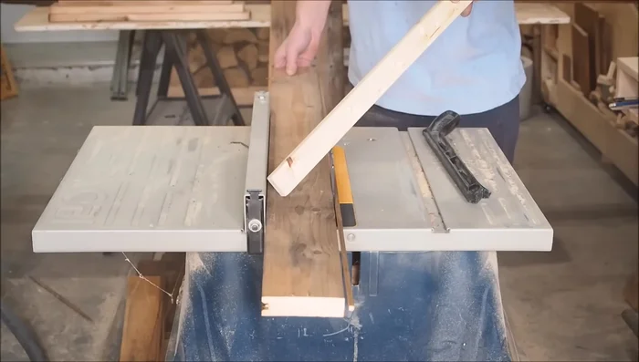 Make final cuts to exact lengths using a stop block on the miter saw.