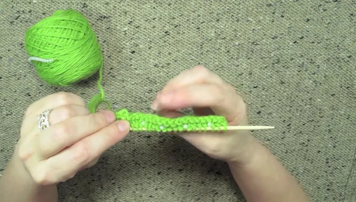 Count stitches carefully. Remember each bead is counted with the stitch following it, not as a separate stitch.