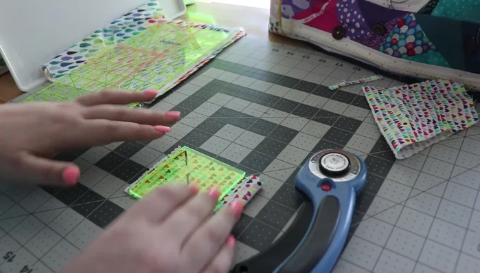 Press the fabric squares flat using an iron. (Optional: use an ironing aid like Flatter for easier pressing)