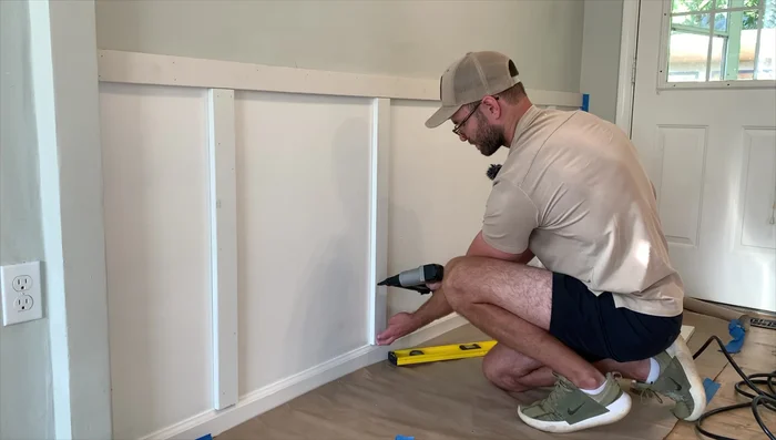 Install the final pieces, including a thinner top rail piece.