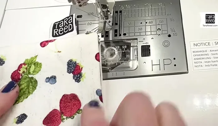 Top stitch around the top edge to secure