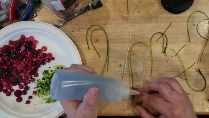 Glue the Stringer to the base glass. Use glass tack gel or your preferred adhesive in a few spots to ensure it stays put.