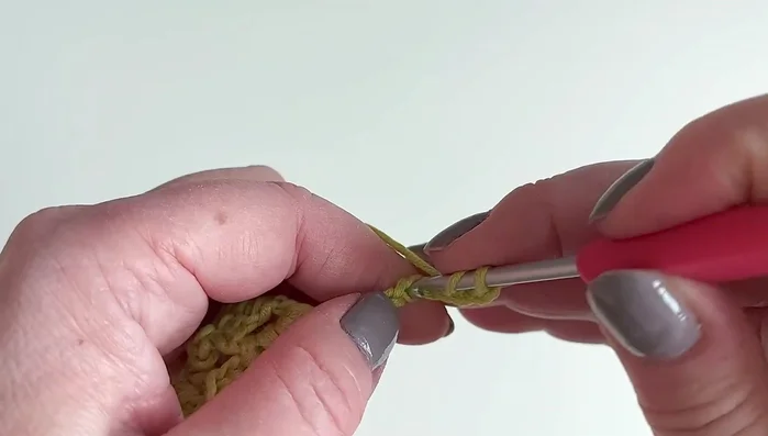 Repeat steps 6-12 for subsequent rows, increasing by one group of three double crochets with a pico in the middle for each subsequent row.