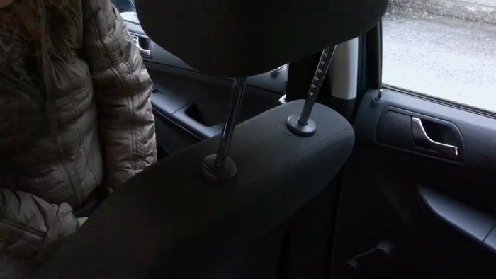 Create a paper template by tracing around the headrest holes.