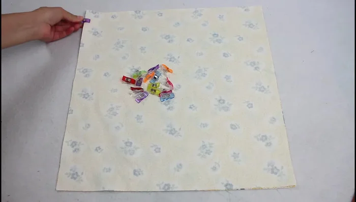 Sew bag body: Sew two body pieces right sides together, leaving a seam allowance of 1/2 inch. Repeat for the lining, but leave a 5-6 inch opening for turning.