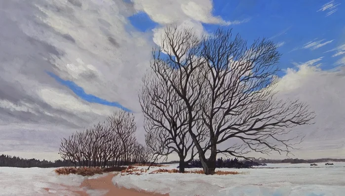 Add highlights and shadows: Once the basic branches are complete, add highlights and shadows to the larger branches and trunk to enhance form and realism.