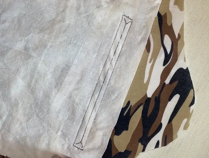 Push the pocket lining through the opening, press to create a neat finish.