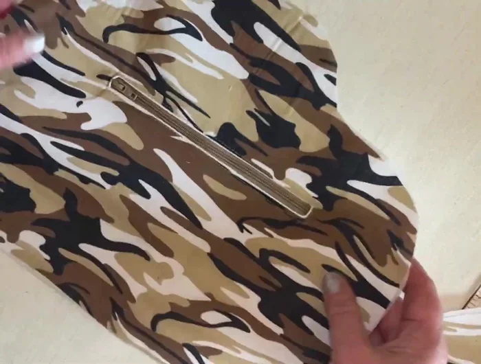 Clip and trim the corners. Turn the fabric right side out and press.