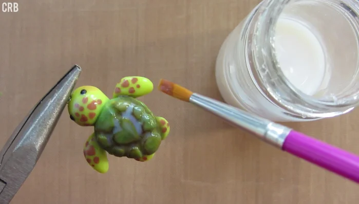 Let the paint dry completely and glaze for a shiny finish.