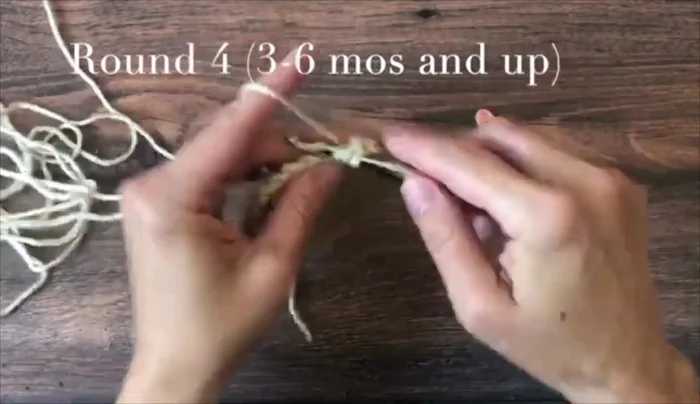 Round 5 (For child, teen, and small adult sizes): Chain 3 (or alternative chain 3), *1 double crochet in each of the next three stitches, 2 double crochets in the next stitch*; repeat from * to * around. Join with a slip stitch. (60 stitches). For medium and large adult sizes, do another round of increases to reach 72 stitches.