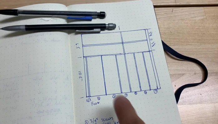 Create the shorter divider pieces and cut the L-shaped notches using the jigsaw. Ensure these pieces are slightly smaller than the slots to allow for a snug fit and gluing.