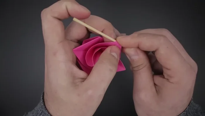 Bend the corners of the petals to enhance the look.