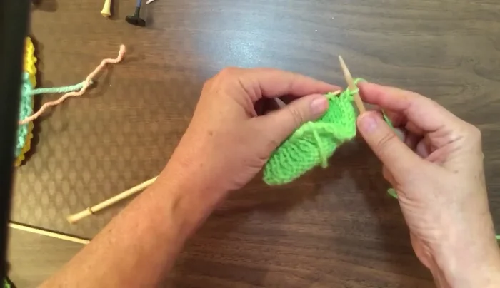 Armhole Decreases (Knit one, SSK/sl1 k1 psso, knit to last 3, k2tog, k1)