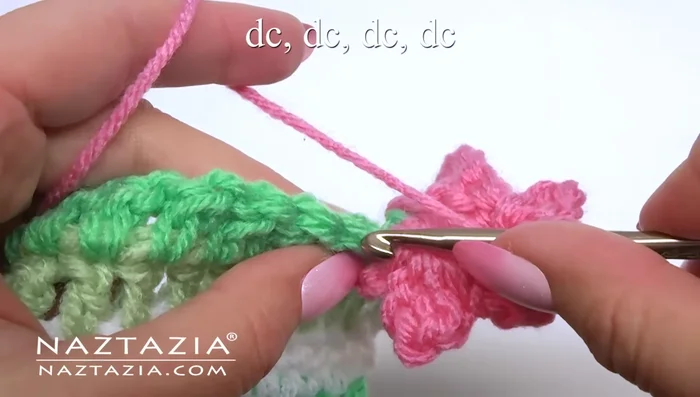 In the next stitch, make two double crochet stitches all in the same space.
