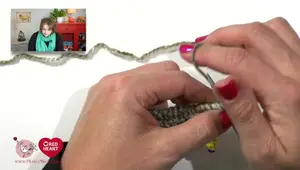 Easy Crescent Shawl Knitting Tutorial with Red Heart Hopscotch Yarn