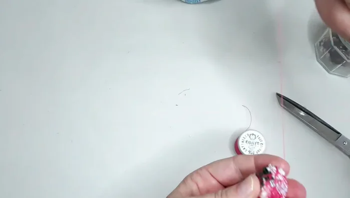 Secure the thread with a few stitches and a knot.