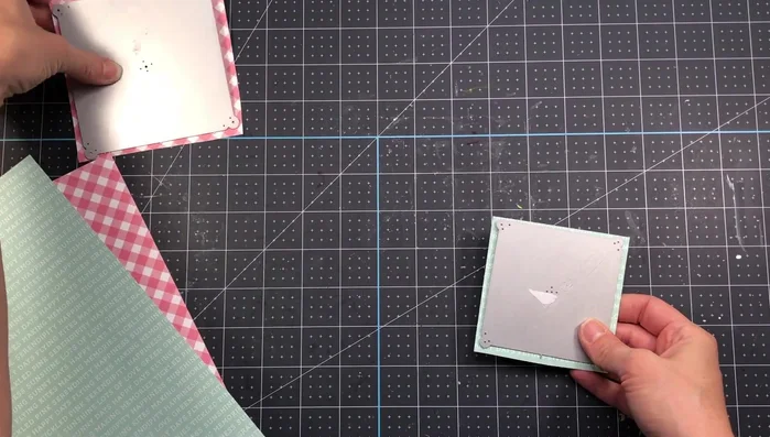 Remove center part of die cuts that are not needed.