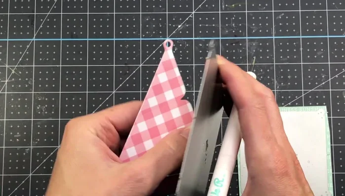 Remove center part of die cuts that are not needed.