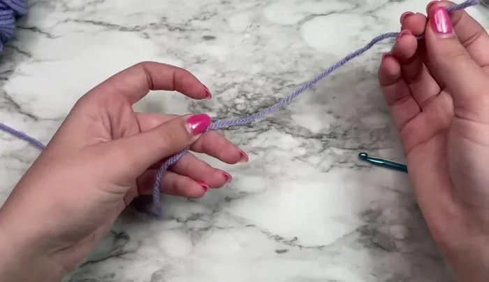 Slip stitch into the first chain to form a ring.