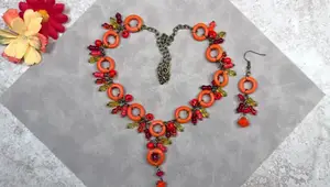 DIY Beaded Necklace & Earring Set Tutorial: A Summery Design