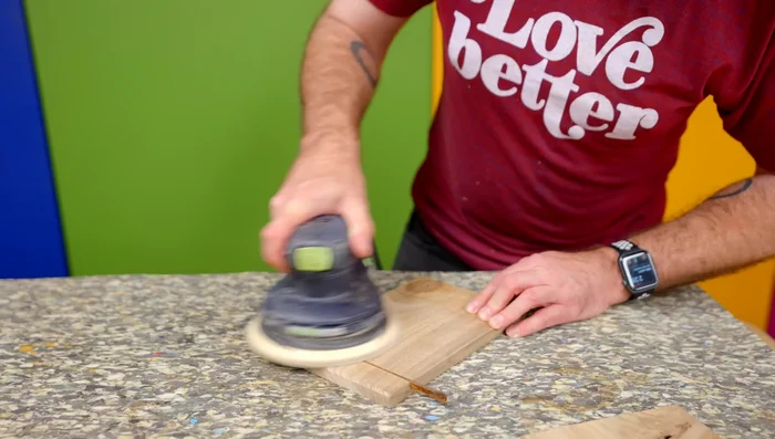 Sand flush any inlay pieces that are sticking up.