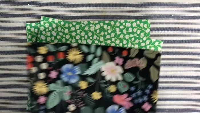 Cut the outside and lining pieces for the optional scoop pocket (same width as main pieces, 1 inch shorter).